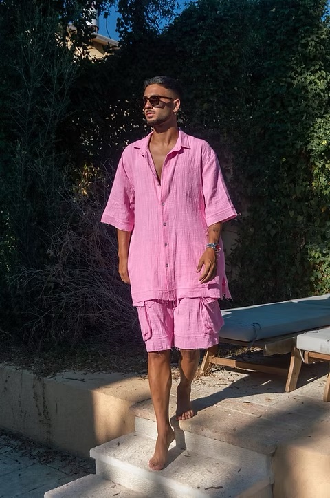 מכופתרת פשתן פלאיה